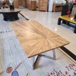 Sunburst Coffee Table In Bamboo