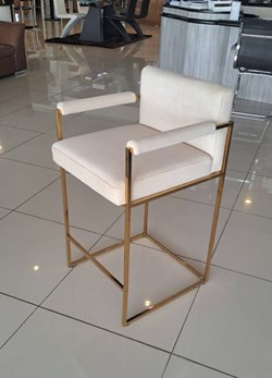 Fabric Bar Chair Gold 1