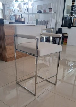 Fabric Bar Chair Silver 1