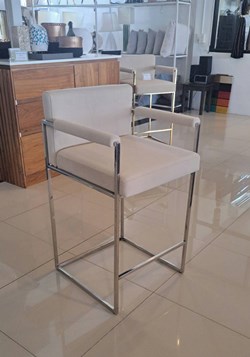 Fabric Bar Chair Silver 2