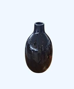 Onion Black Vase