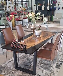 Black Resin Dining Table