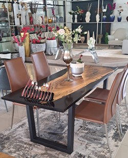 Black Resin Dining Table