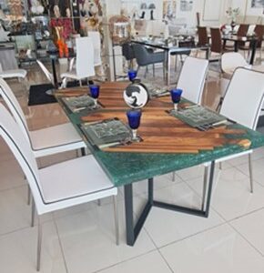 Green Resin Dining Table