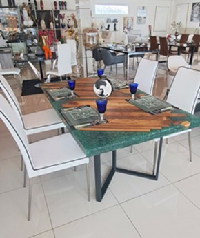 Green Resin Dining Table