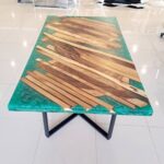 Green Resin Dining Table1